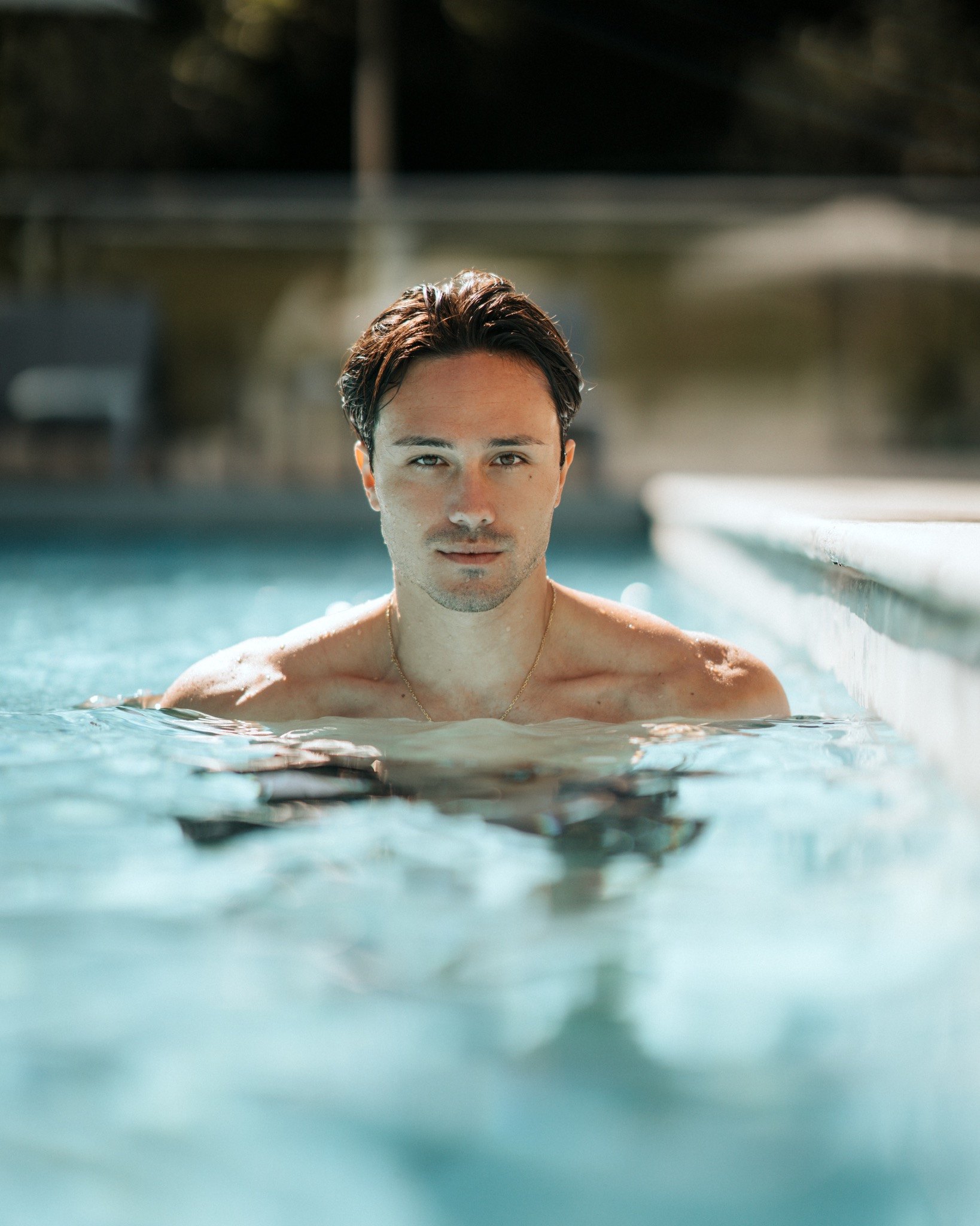 Pool portrait in Chamonix