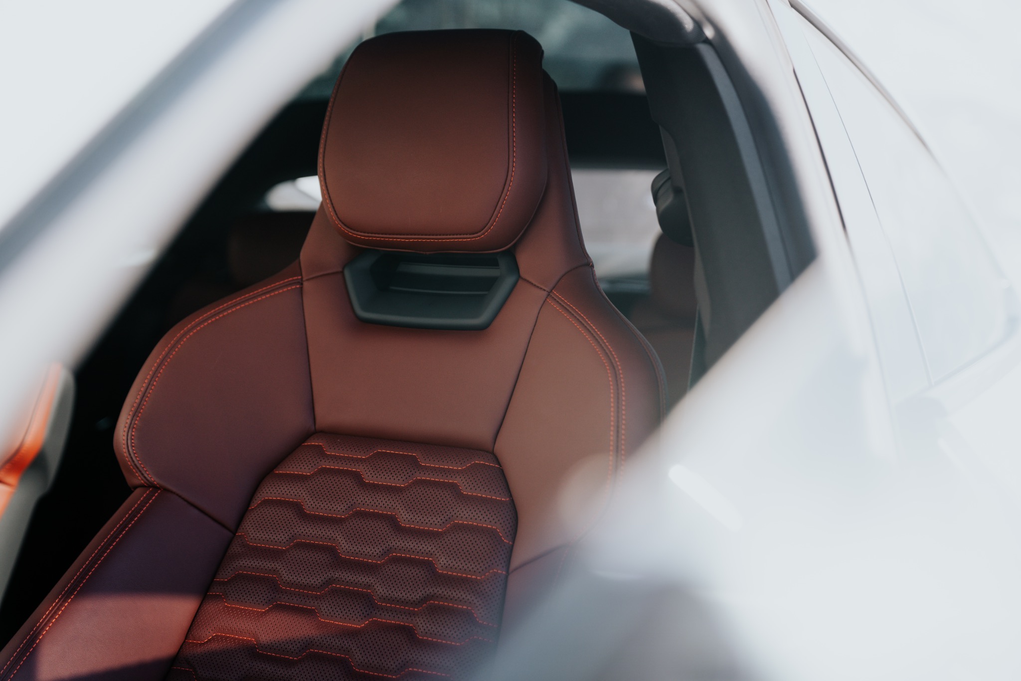 Fusalp X Audi interior leather seat detail