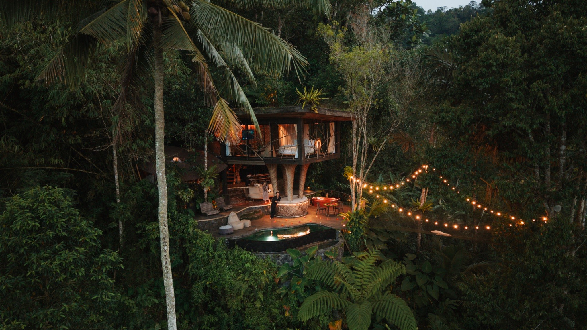 Hideout Bali drone view