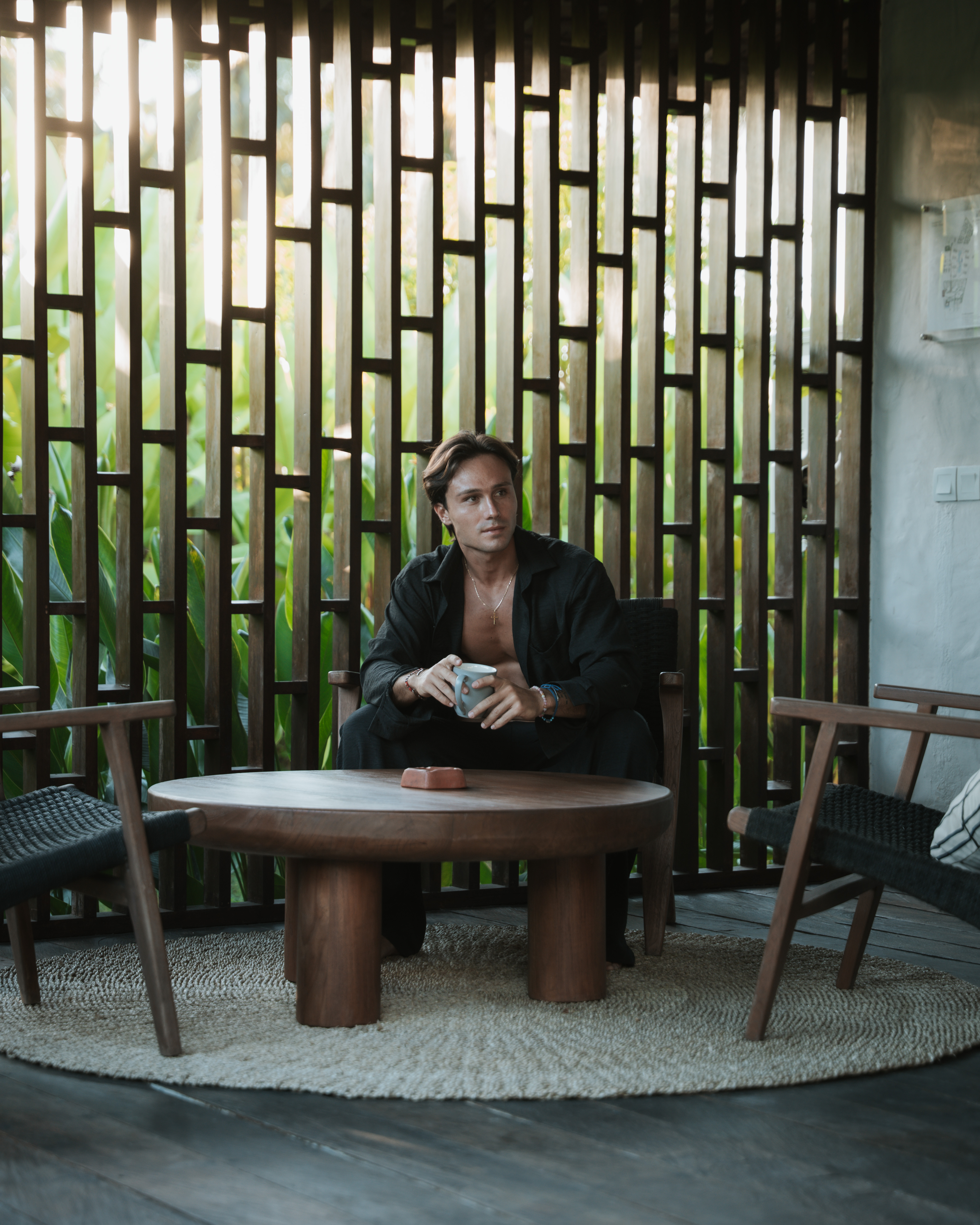Kuara Lombok editorial portrait seated in the lounge