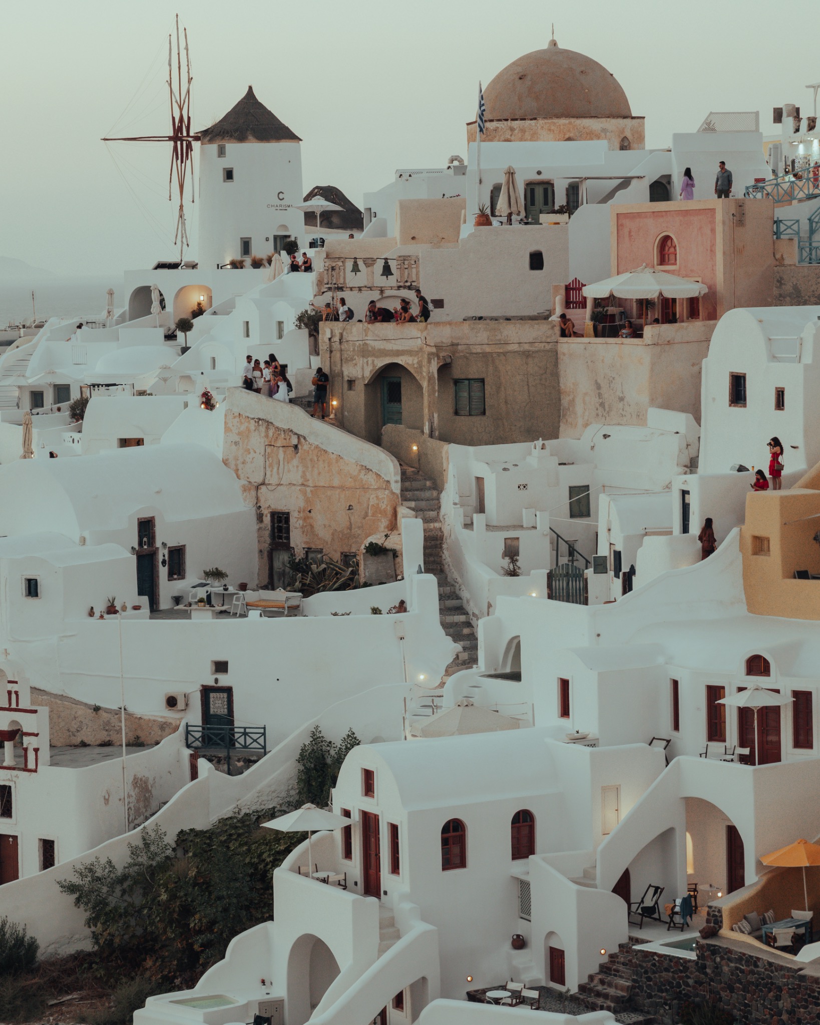 Santorini village in daylight