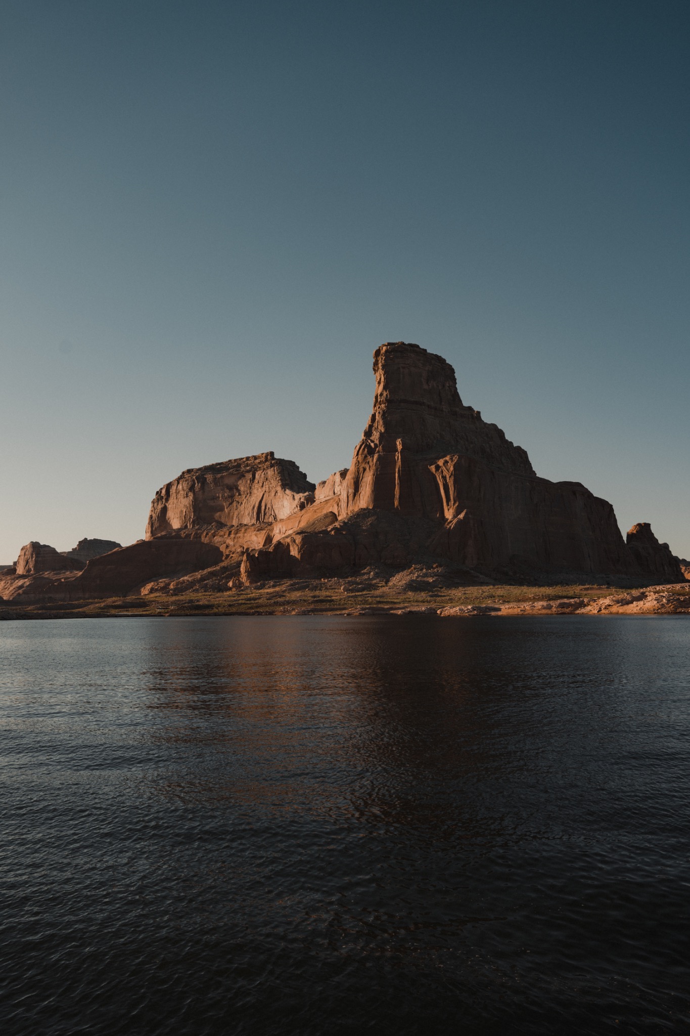 Rock formation by calm water