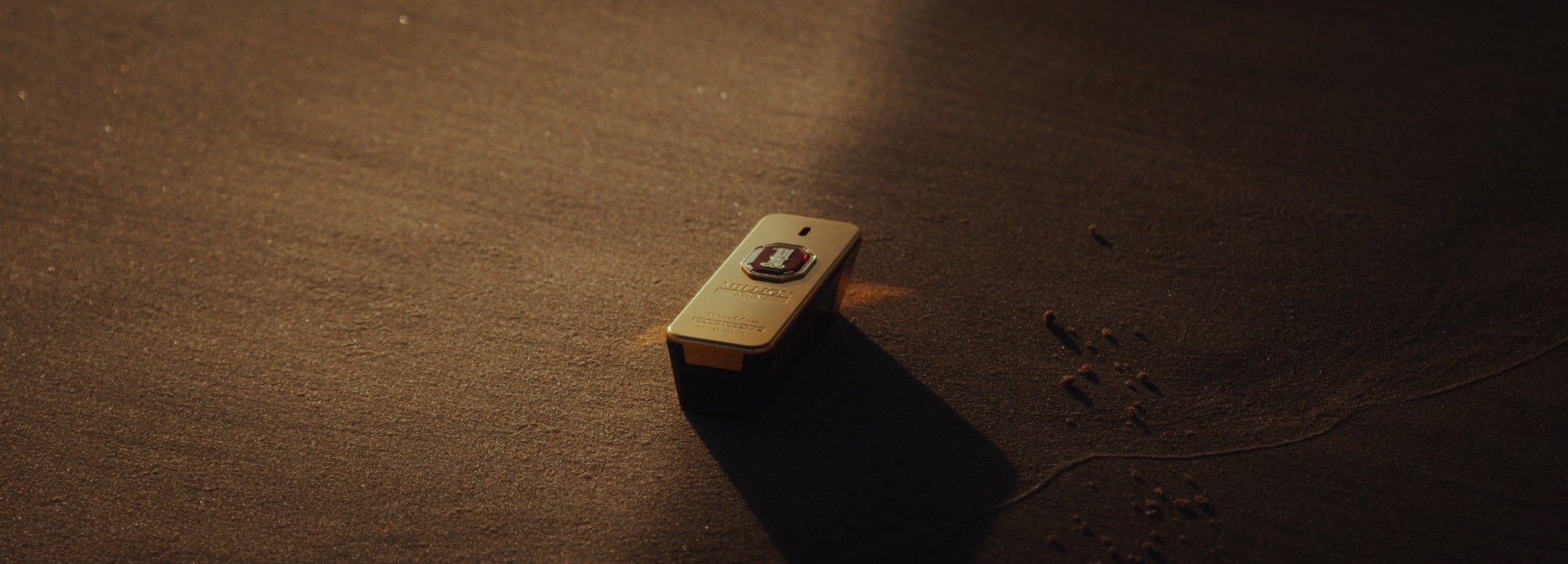 Paco Rabanne product in cinematic sunset light