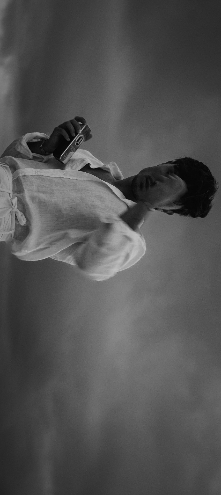 Paco Rabanne monochrome editorial portrait