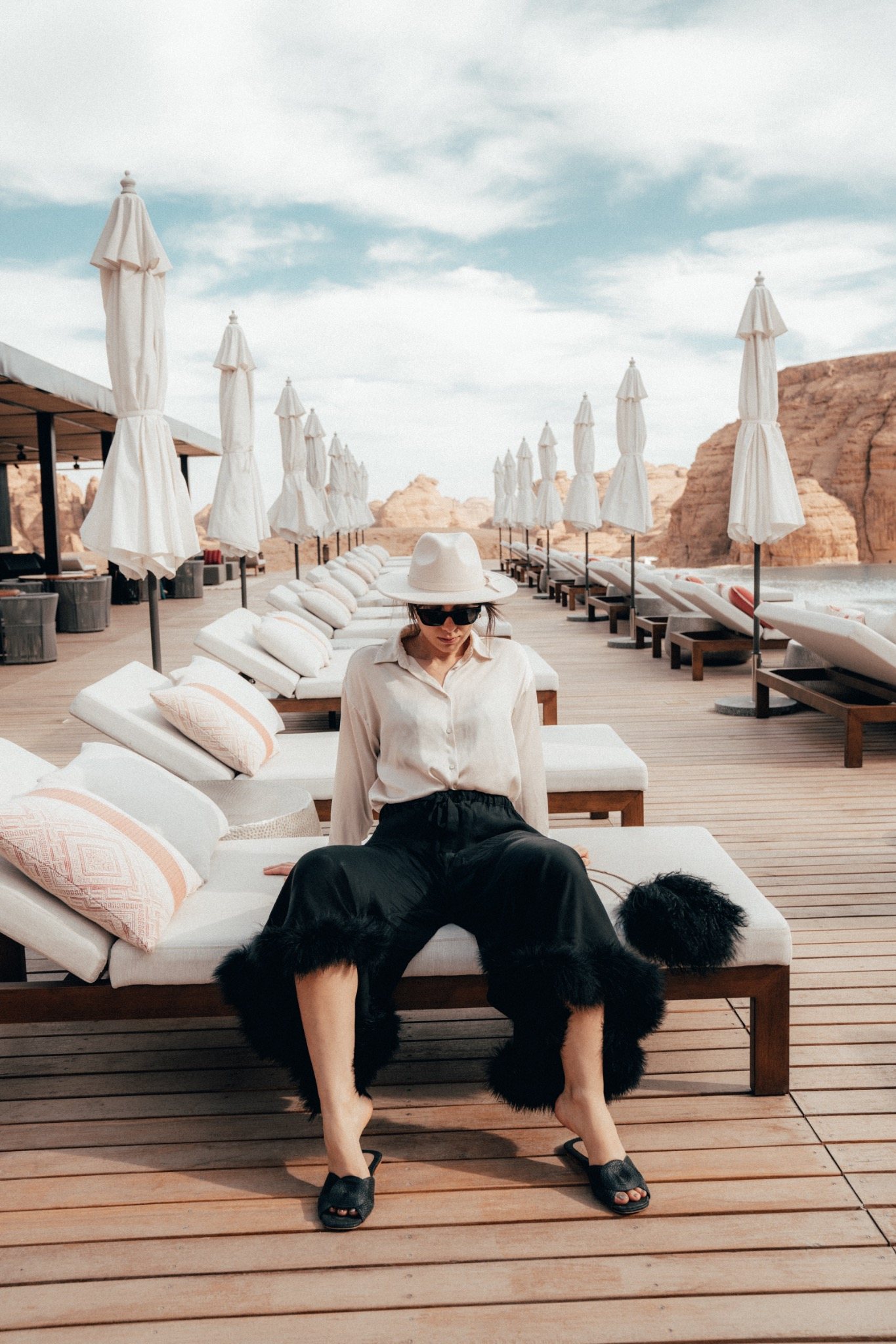 Visit Saudi lifestyle by the pool