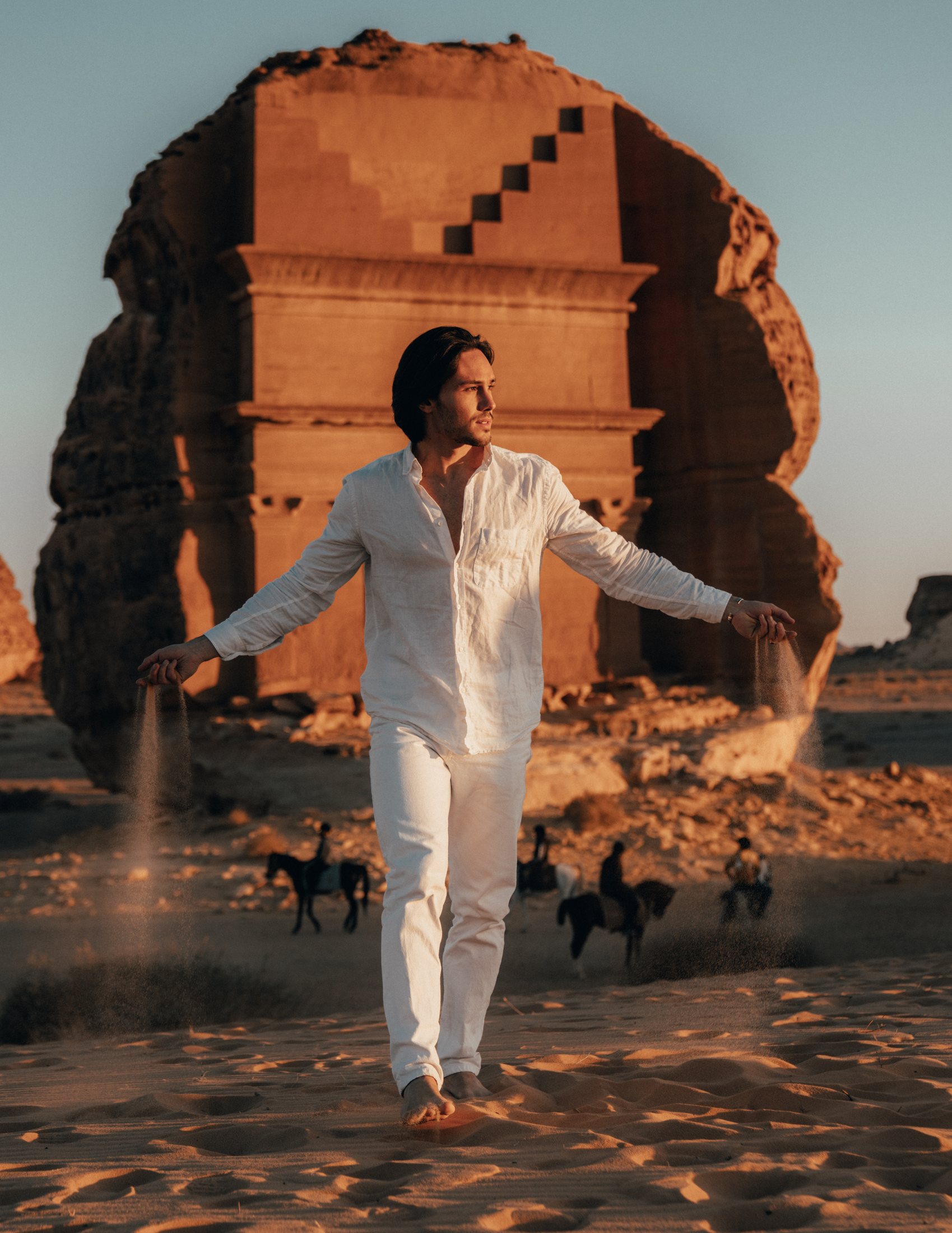 Visit Saudi desert portrait