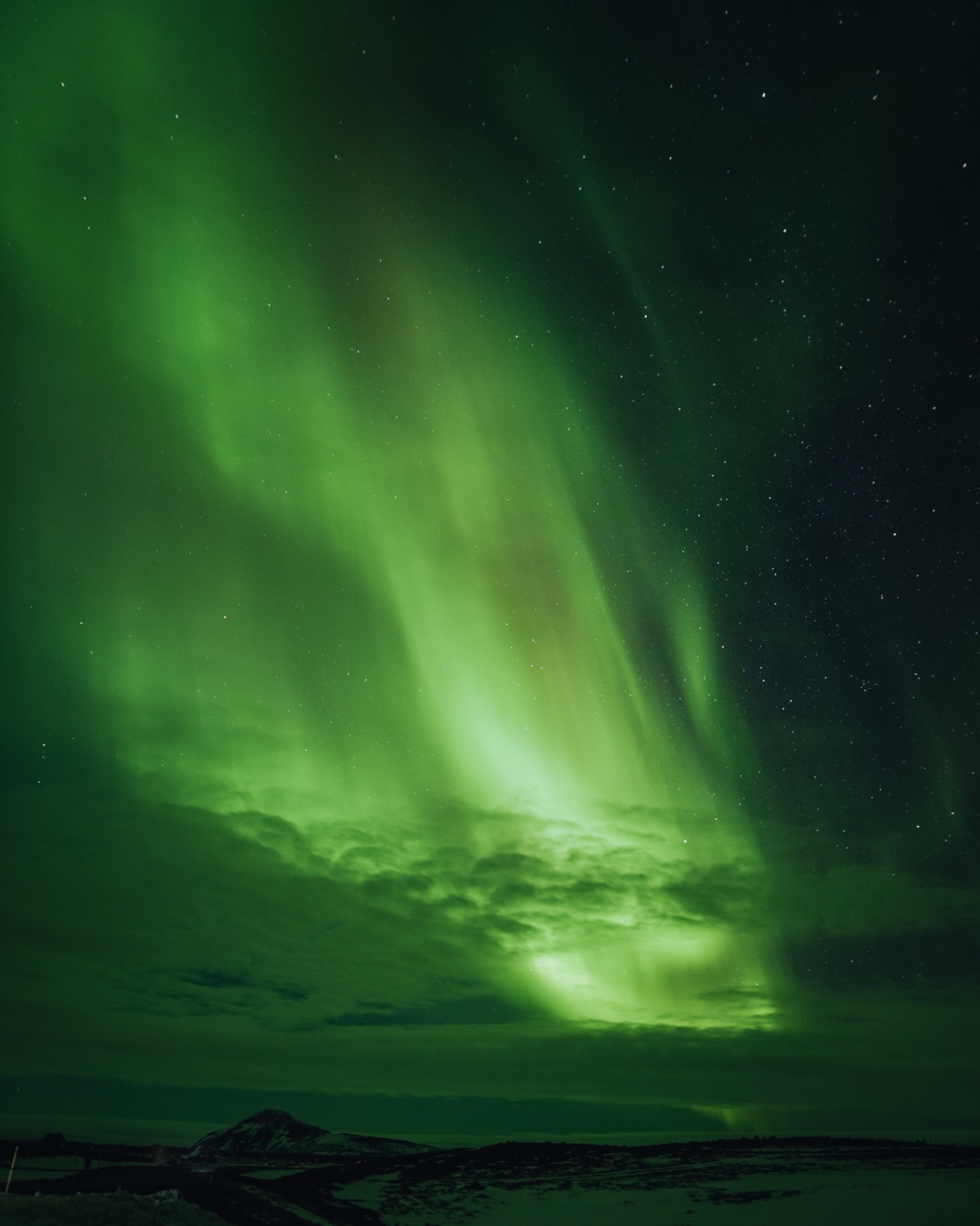 Northern lights over Iceland