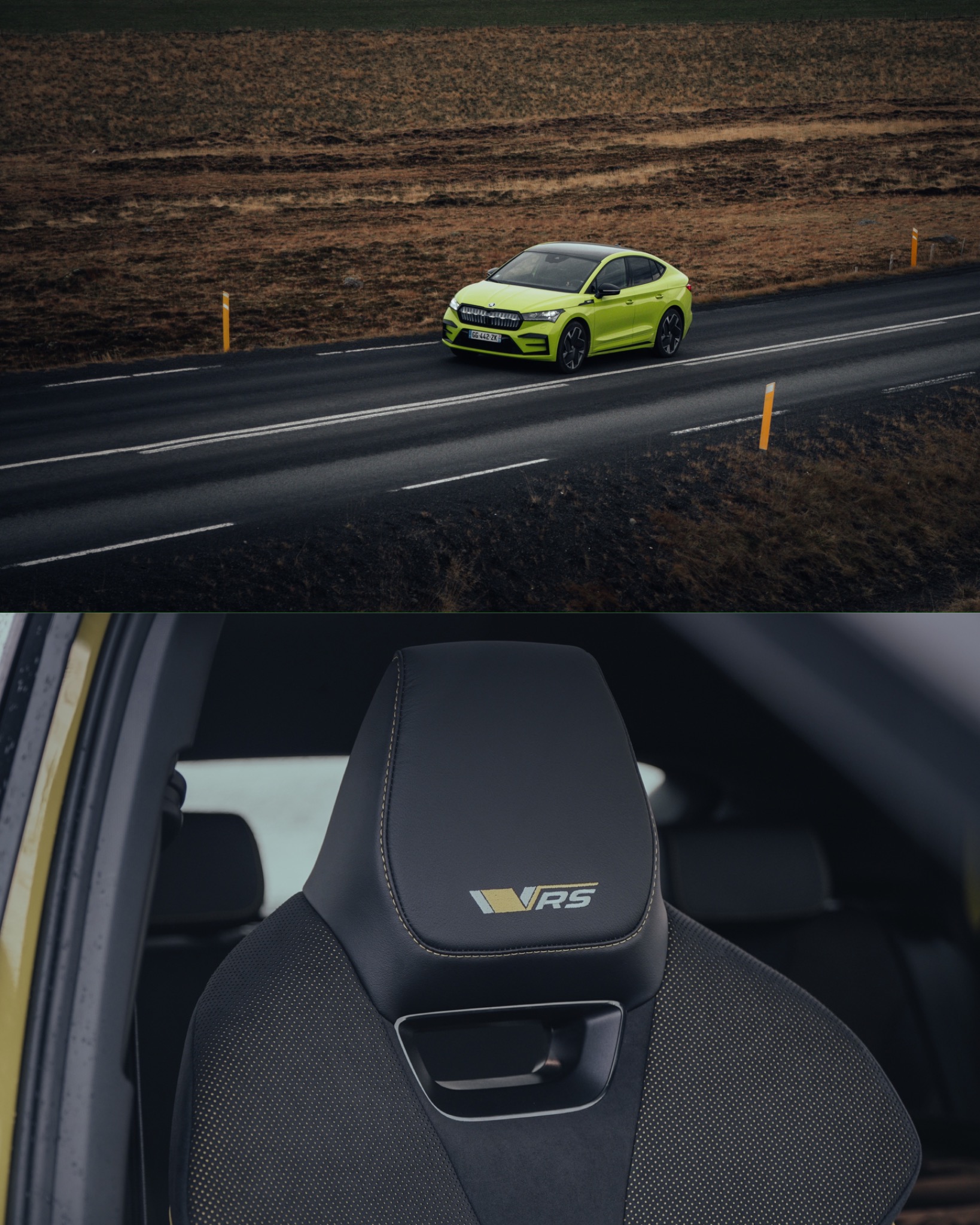 Skoda road and seat collage